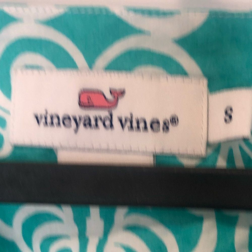 Vineyard Vines turquoise blue and white long sleeve tunic top dress size small - Picture 11 of 12